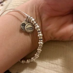 Alex and Ani silver American flag bracelet